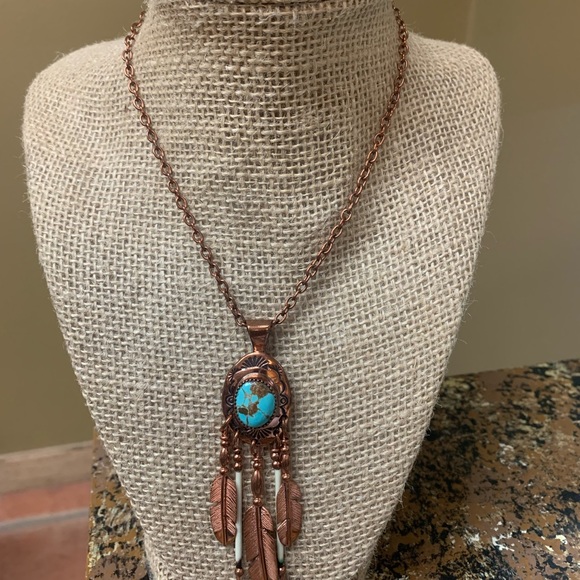 Real turquoise handmade necklace Native American Jeweler - Picture 3 of 4